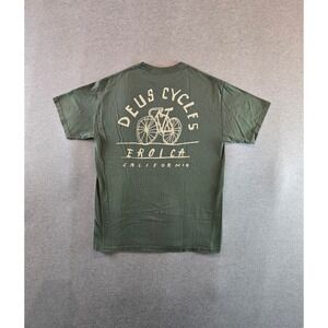 Deus Ex Machina T-Shirt Mens Medium Olive Green Deus Cycles Eroica California